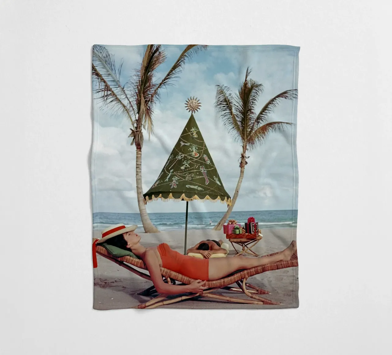 Poster di Slim Aarons a Palm Beach coperta in pile da Chrisvintage