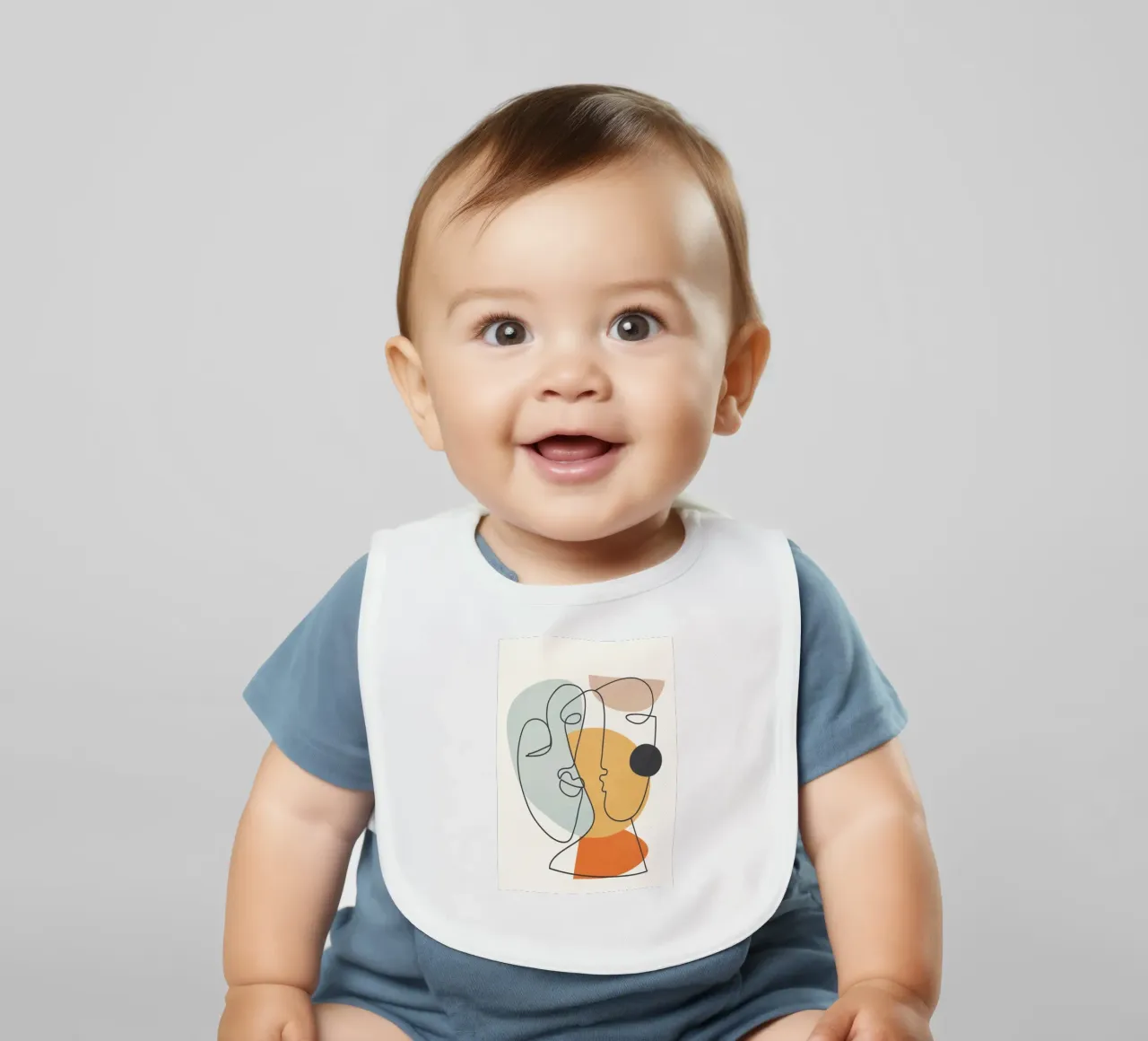 Abstract Faces 7 bavaglino da cityart