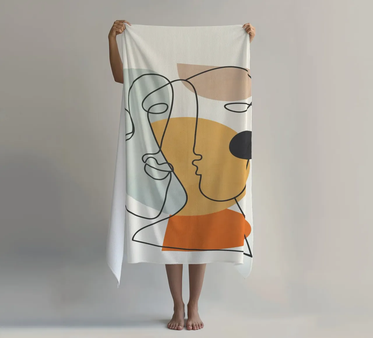 Abstract Faces 7 telo mare da cityart