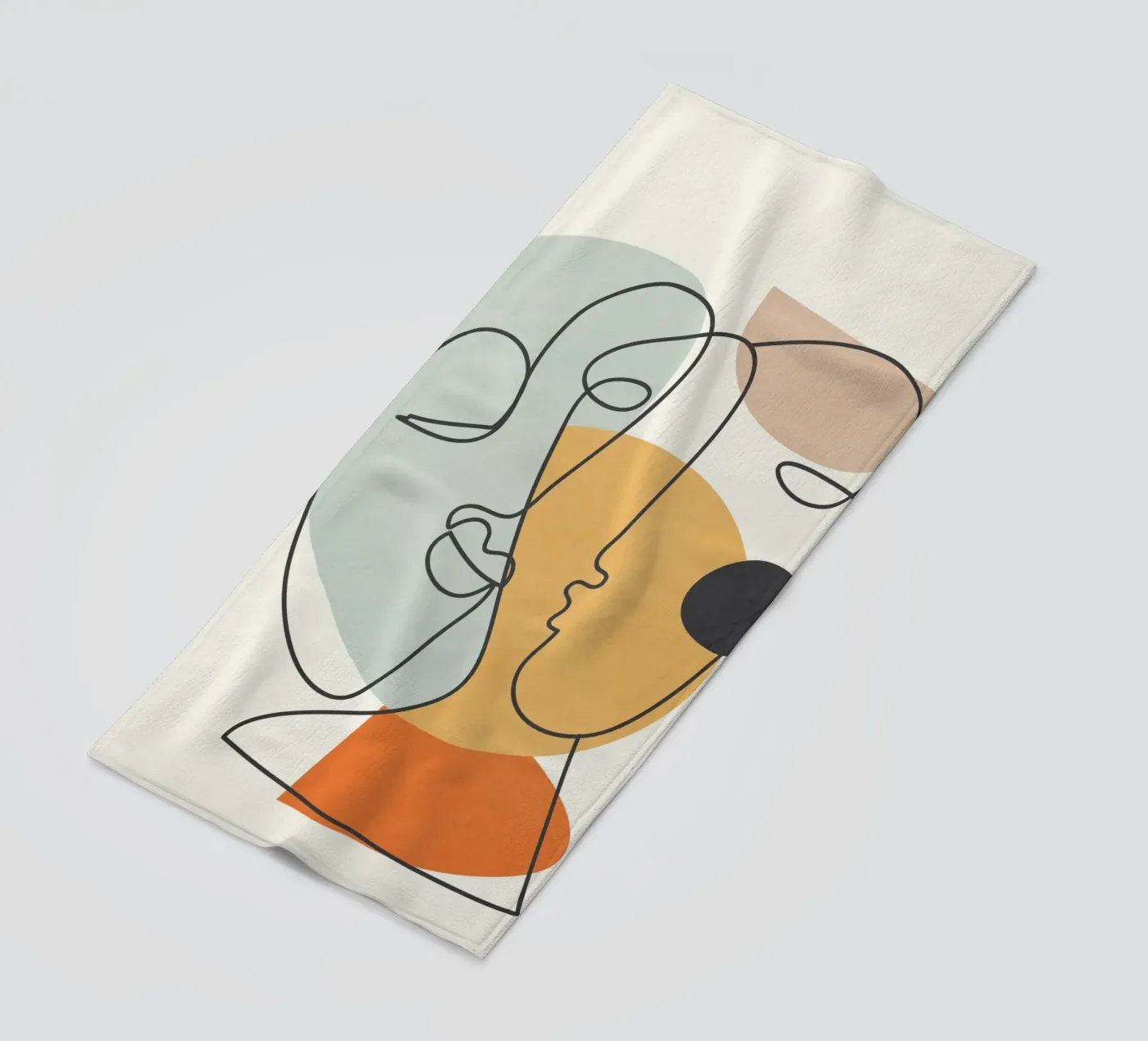 Abstract Faces 7 strandhanddoek van cityart
