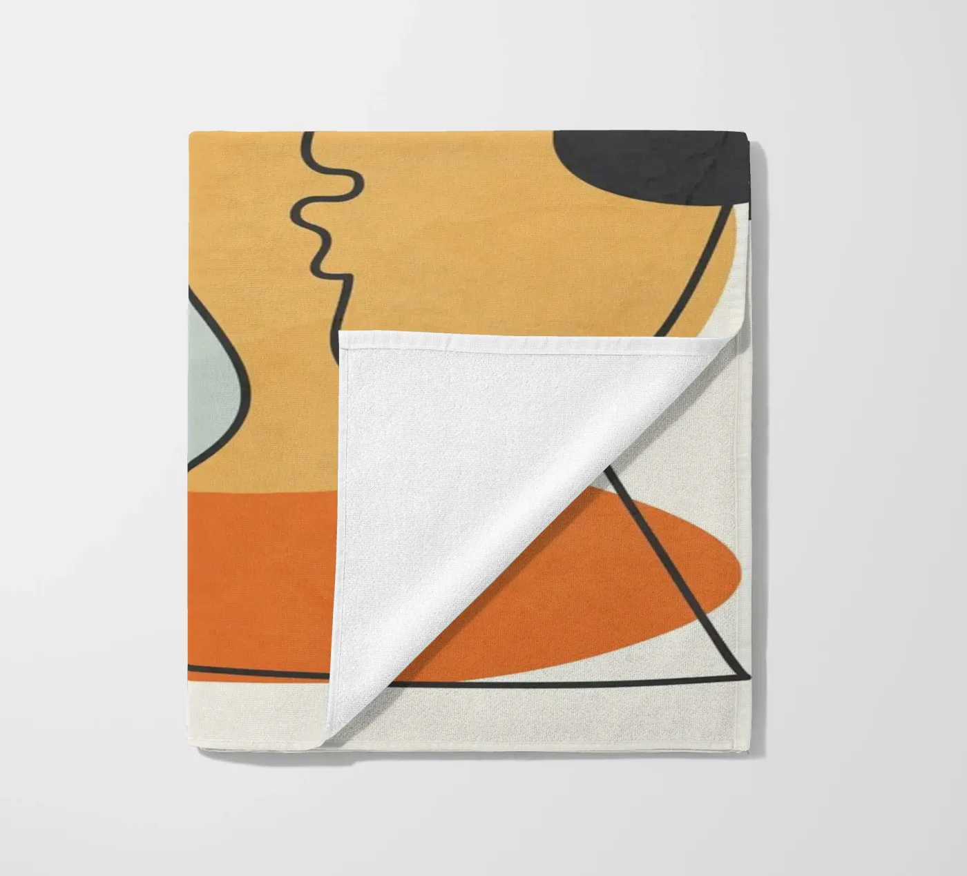 Abstract Faces 7 strandhanddoek van cityart
