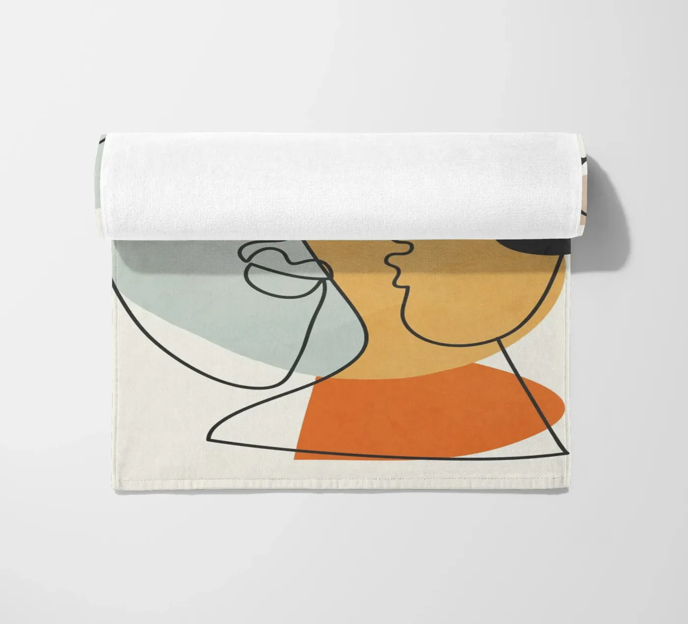 Abstract Faces 7 strandhanddoek van cityart