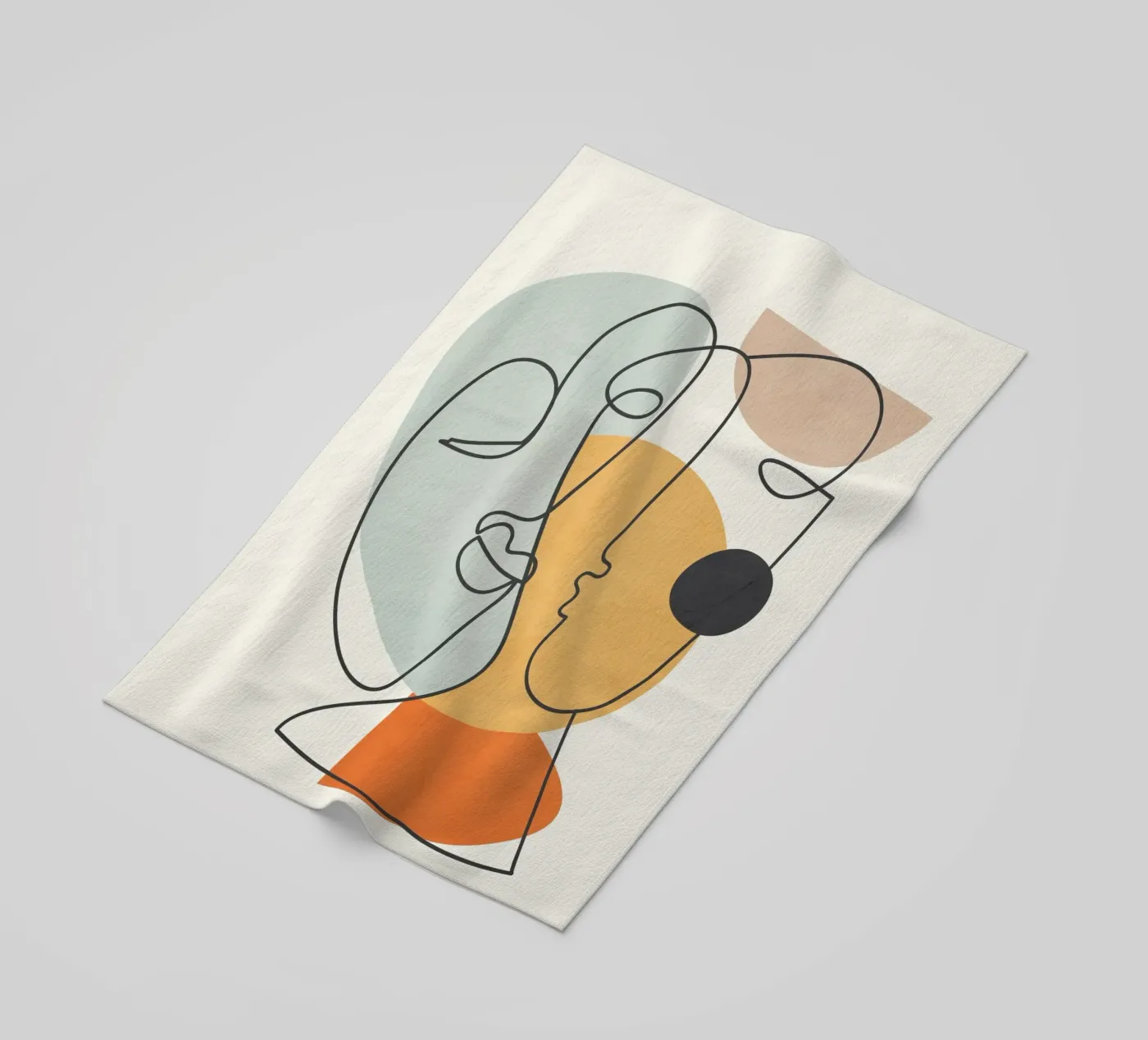 Abstract Faces 7 strandhanddoek van cityart
