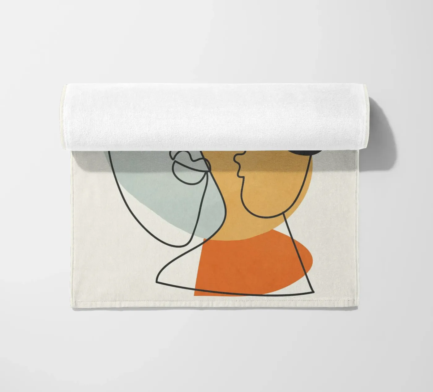 Abstract Faces 7 strandhanddoek van cityart