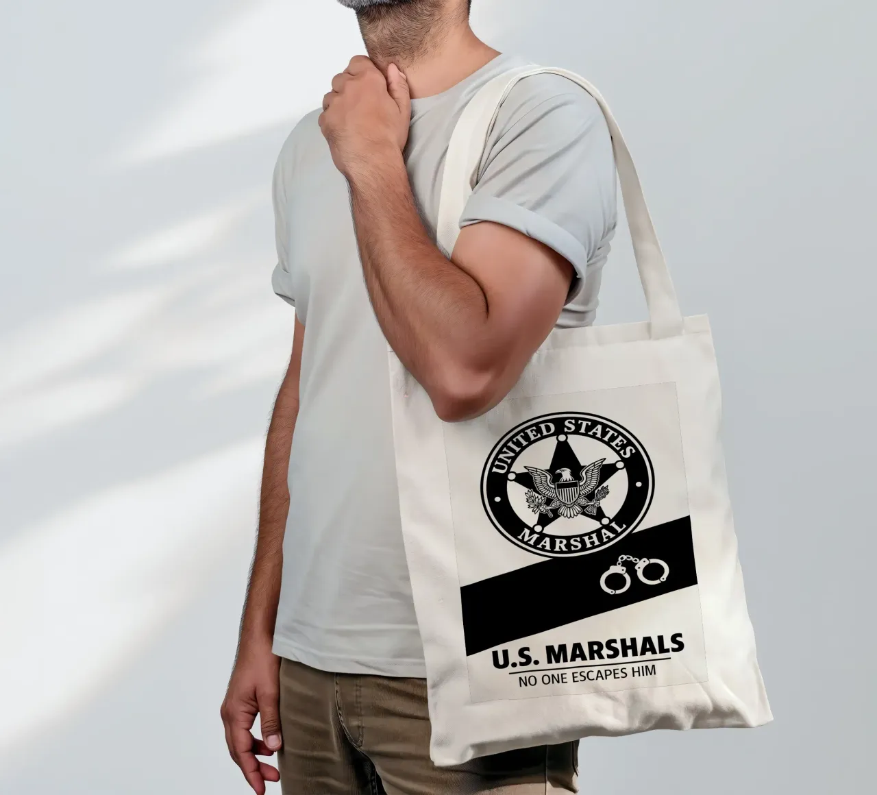 U.S. Marshals Print borsa in juta da MoviesArt