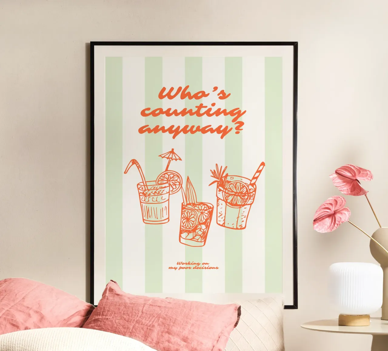 Cocktail Culture - Summer Serie V poster with aluminum frame by Bureau Purpur