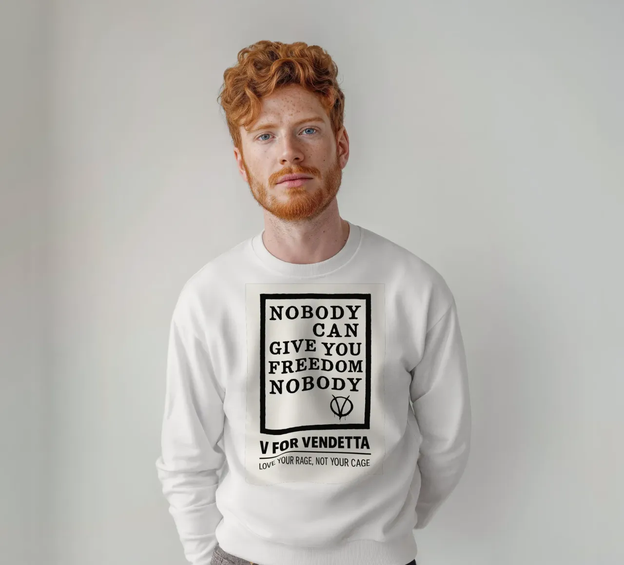 V For Vendetta Print sweatshirt van MoviesArt