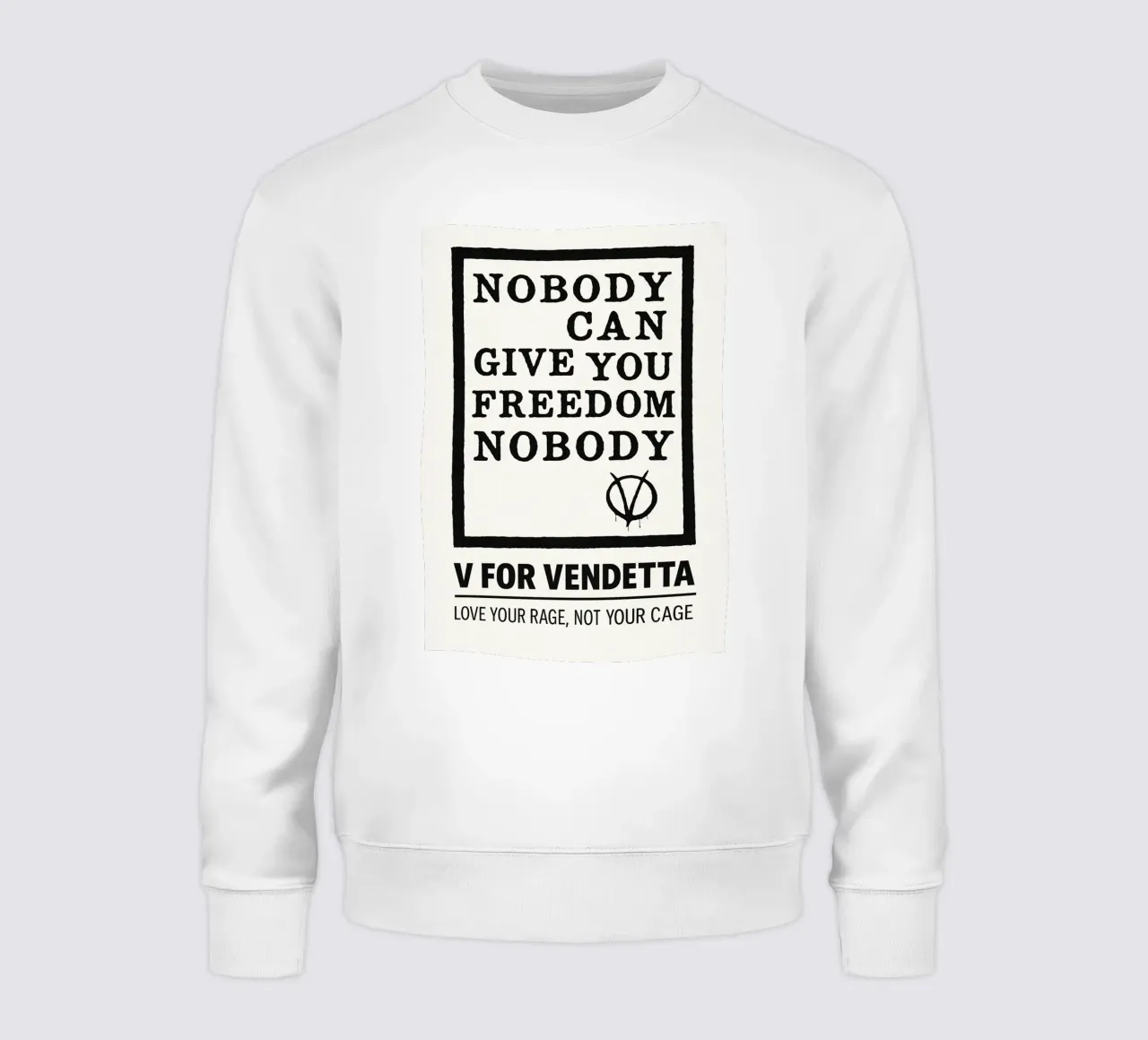 V For Vendetta Print sweatshirt van MoviesArt