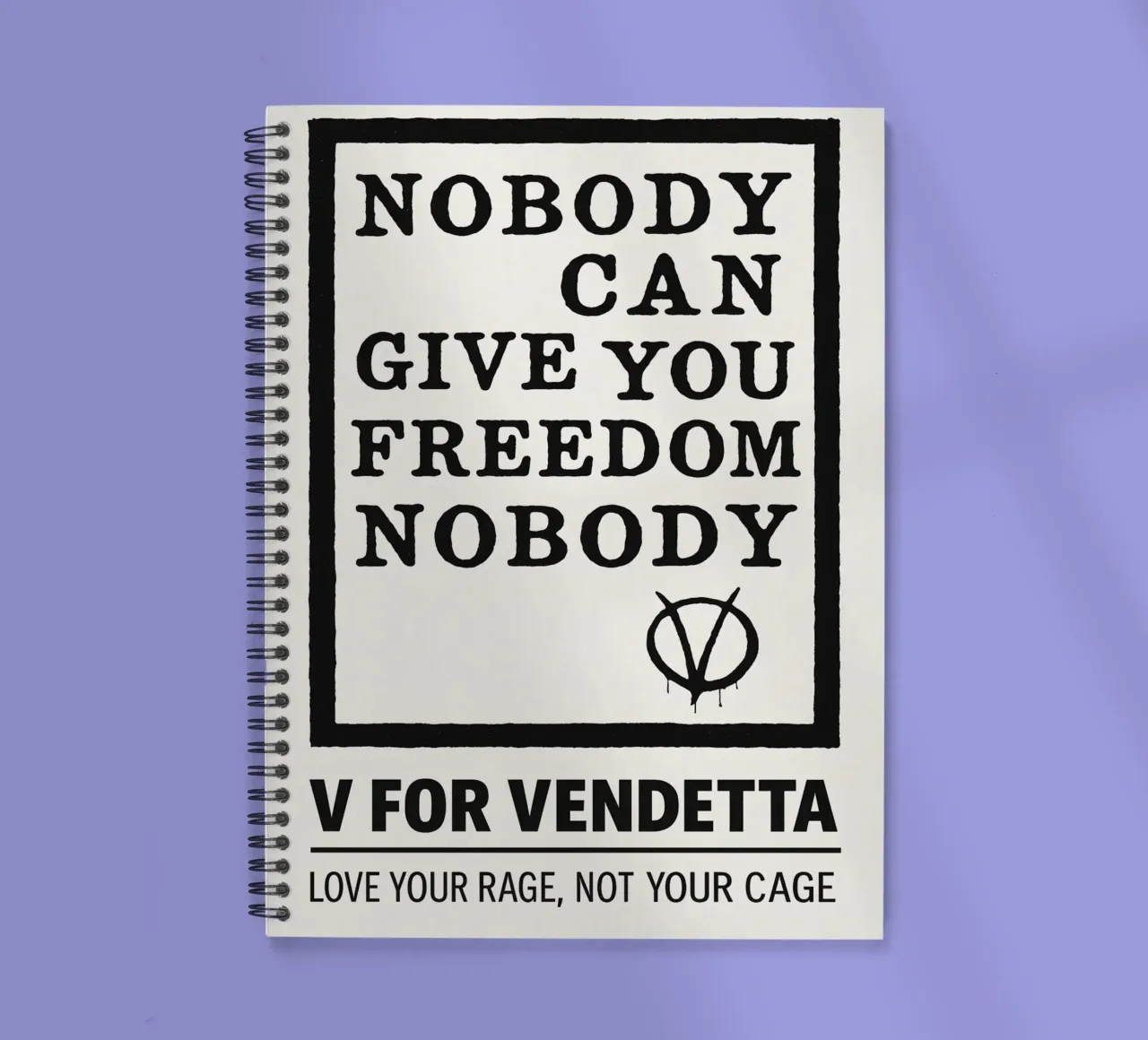 V For Vendetta Print diario ad anelli da MoviesArt