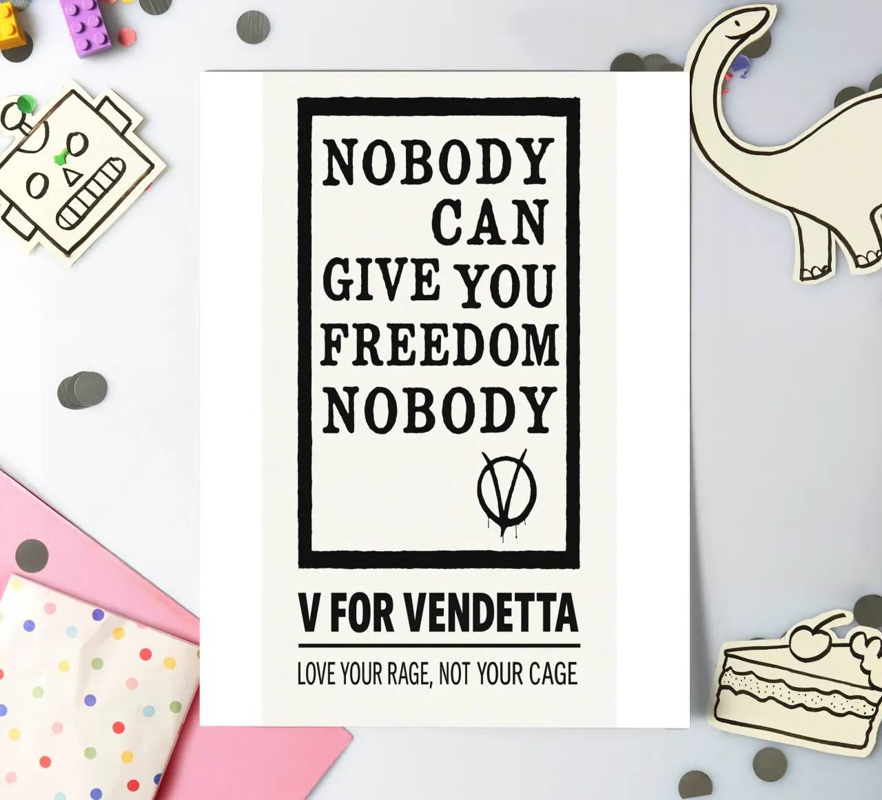 V For Vendetta Print foglio adesivo da MoviesArt