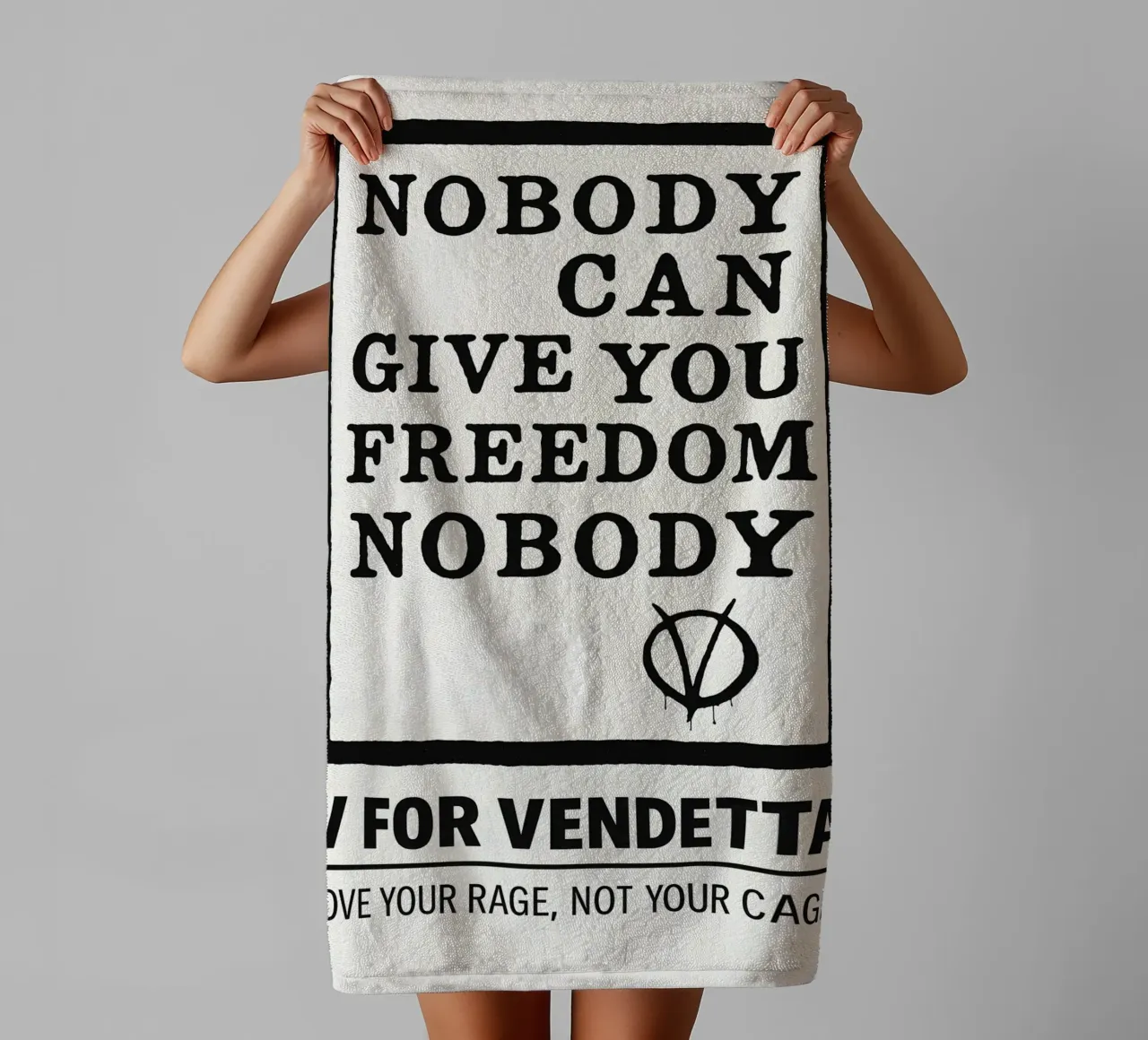 V For Vendetta Print asciugamano da bagno da MoviesArt