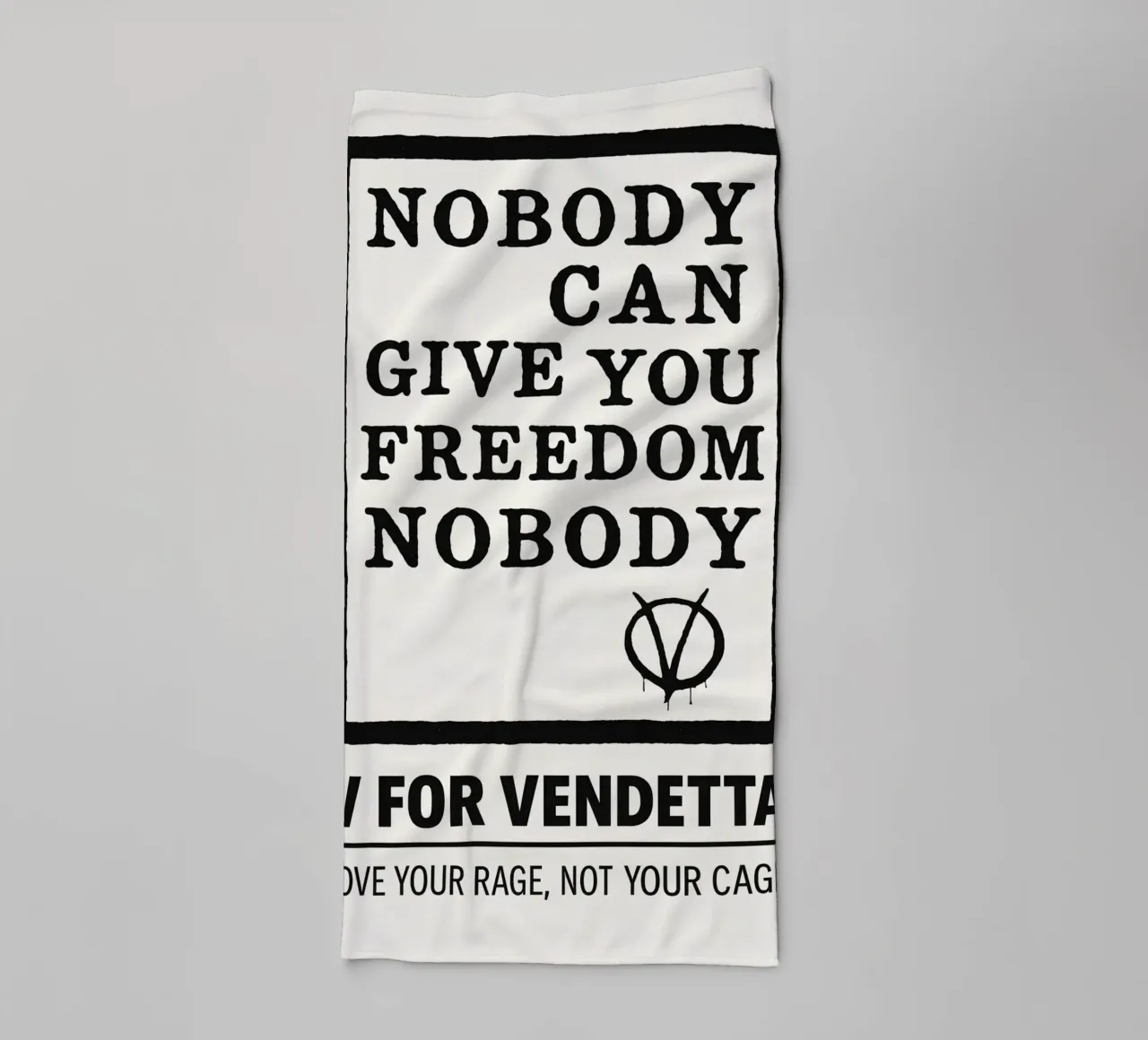 V For Vendetta Print asciugamano da bagno da MoviesArt