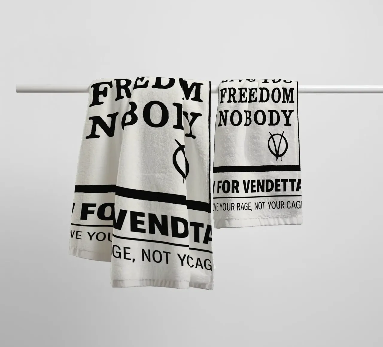 V For Vendetta Print asciugamano da bagno da MoviesArt