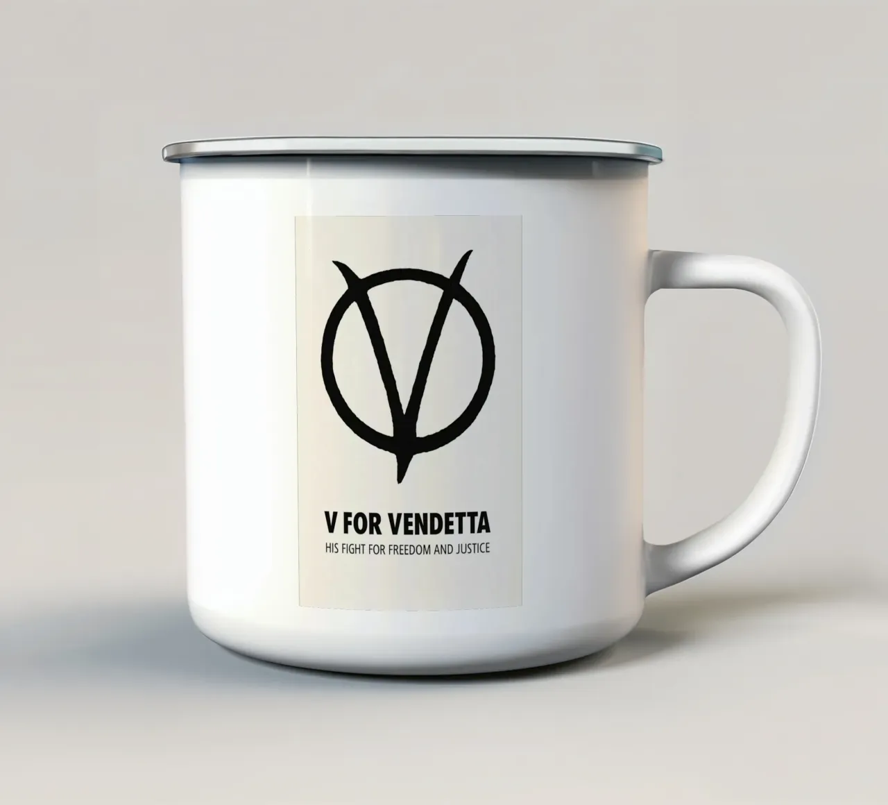 V For Vendetta Print tazza in smalto da MoviesArt