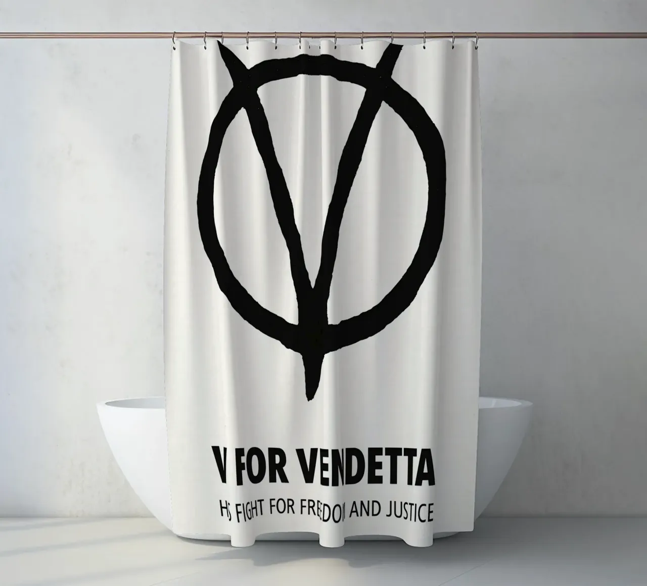 V For Vendetta Print tenda da doccia da MoviesArt
