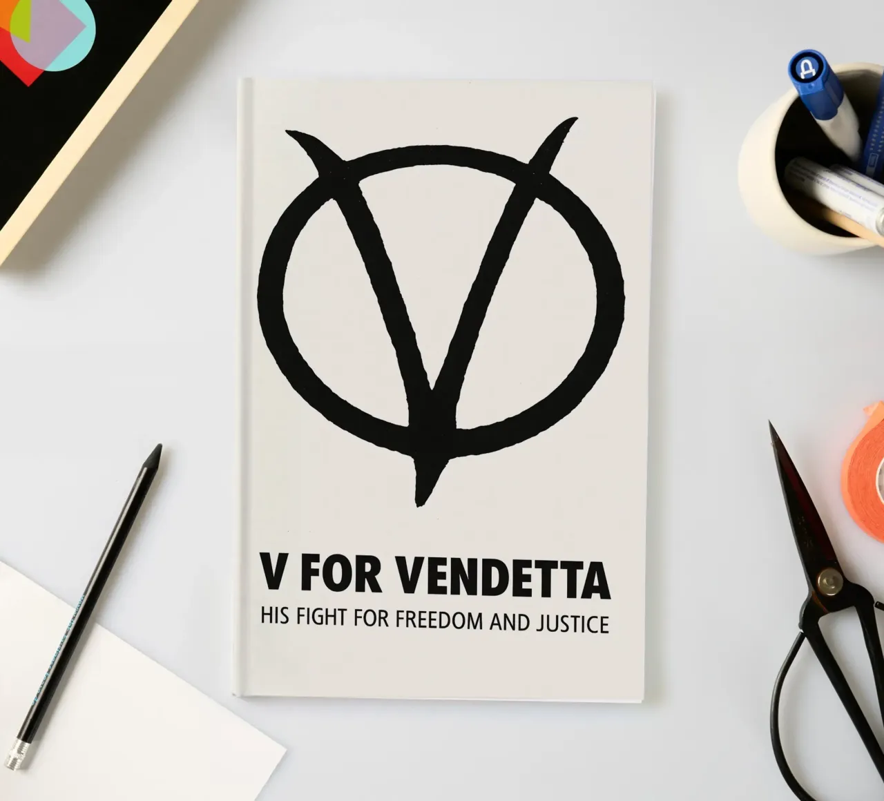 V For Vendetta Print notebook by MoviesArt