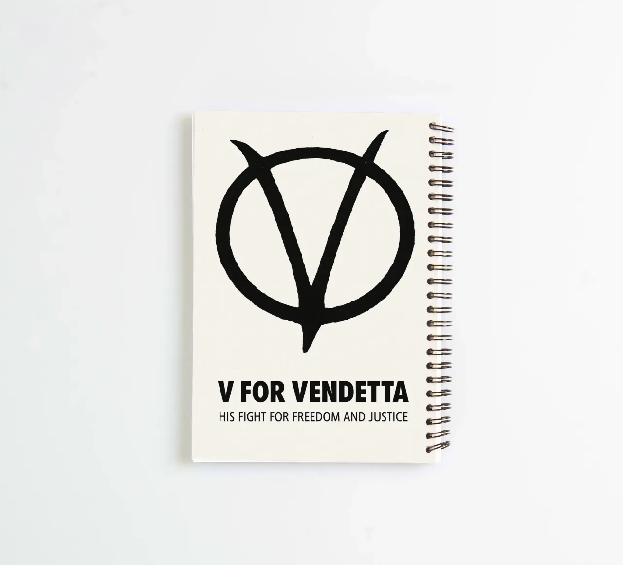 V For Vendetta Print spiral notebook by MoviesArt