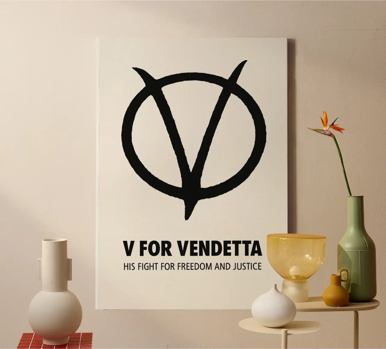 V For Vendetta Print tela da MoviesArt