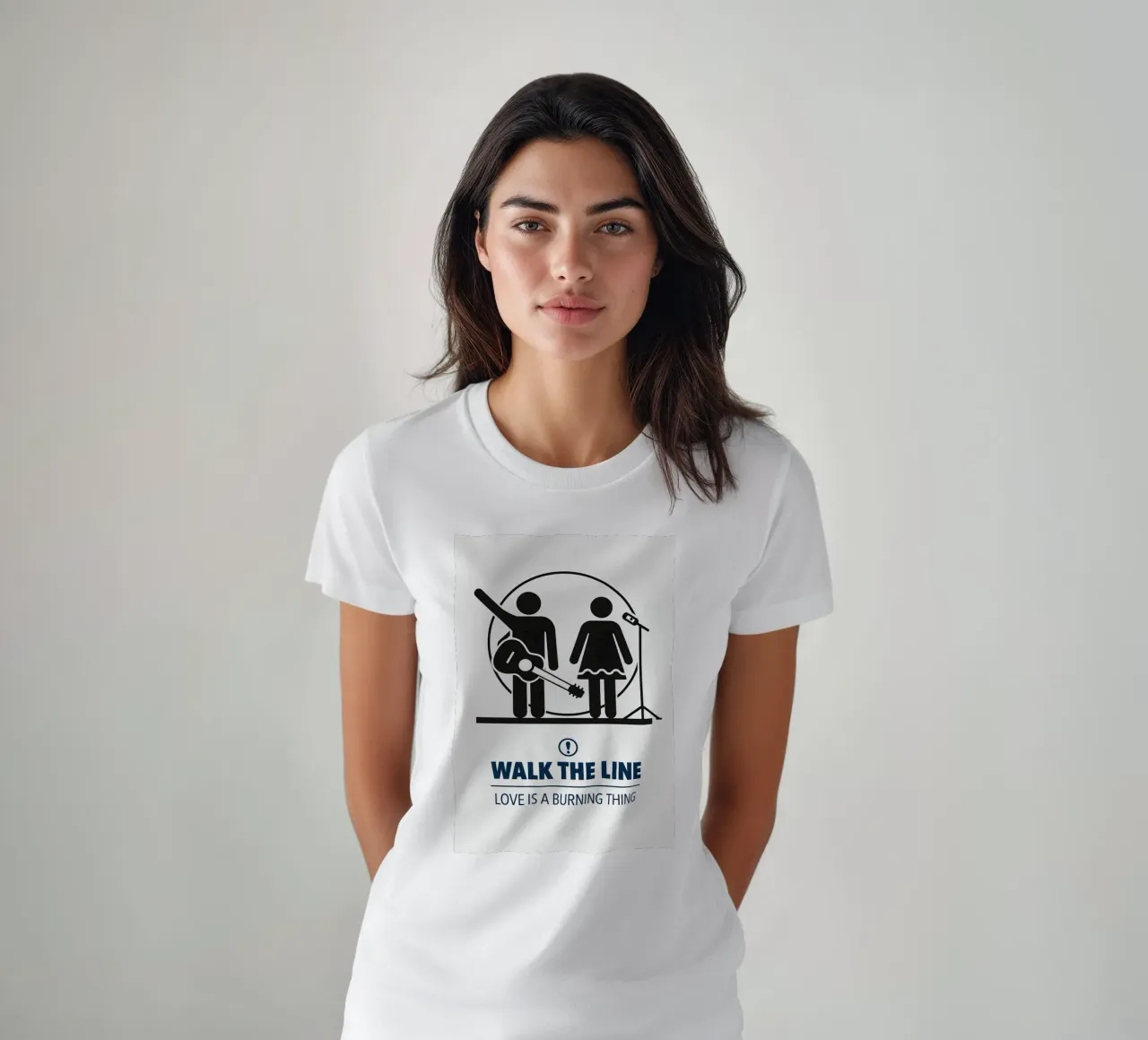 Walk The Line Print t-shirt by MoviesArt