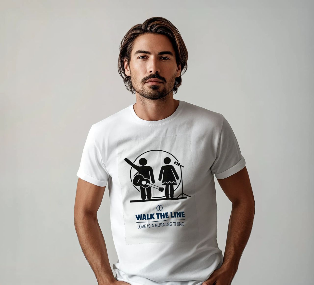 Walk The Line Print t-shirt da MoviesArt