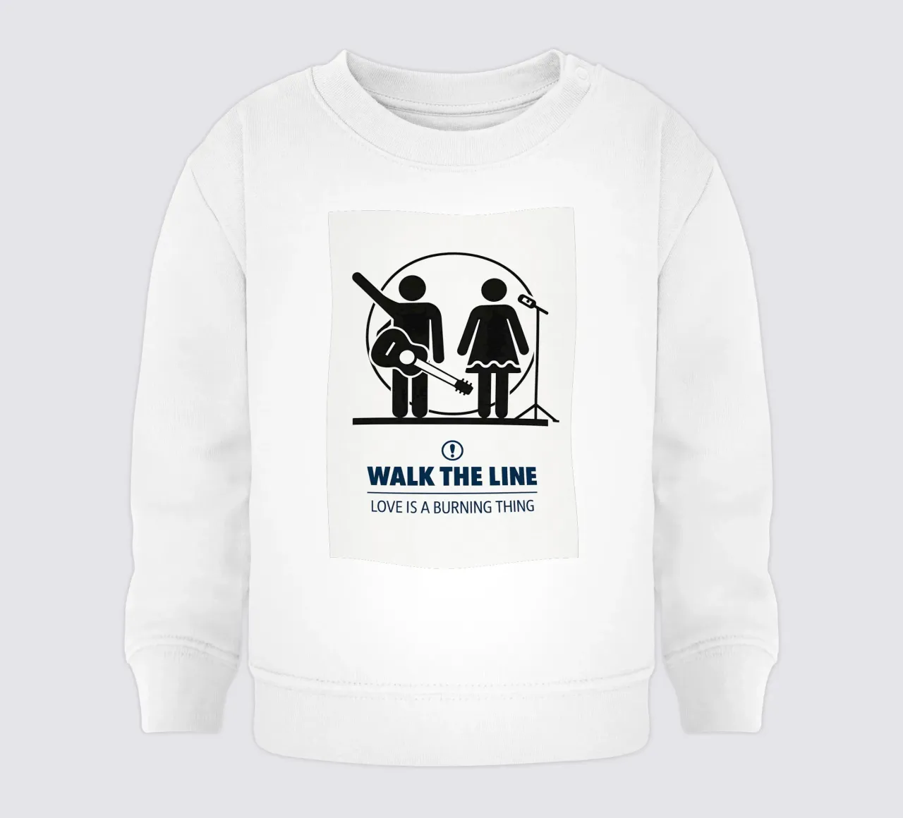 Walk The Line Print Baby Sweatshirt von MoviesArt
