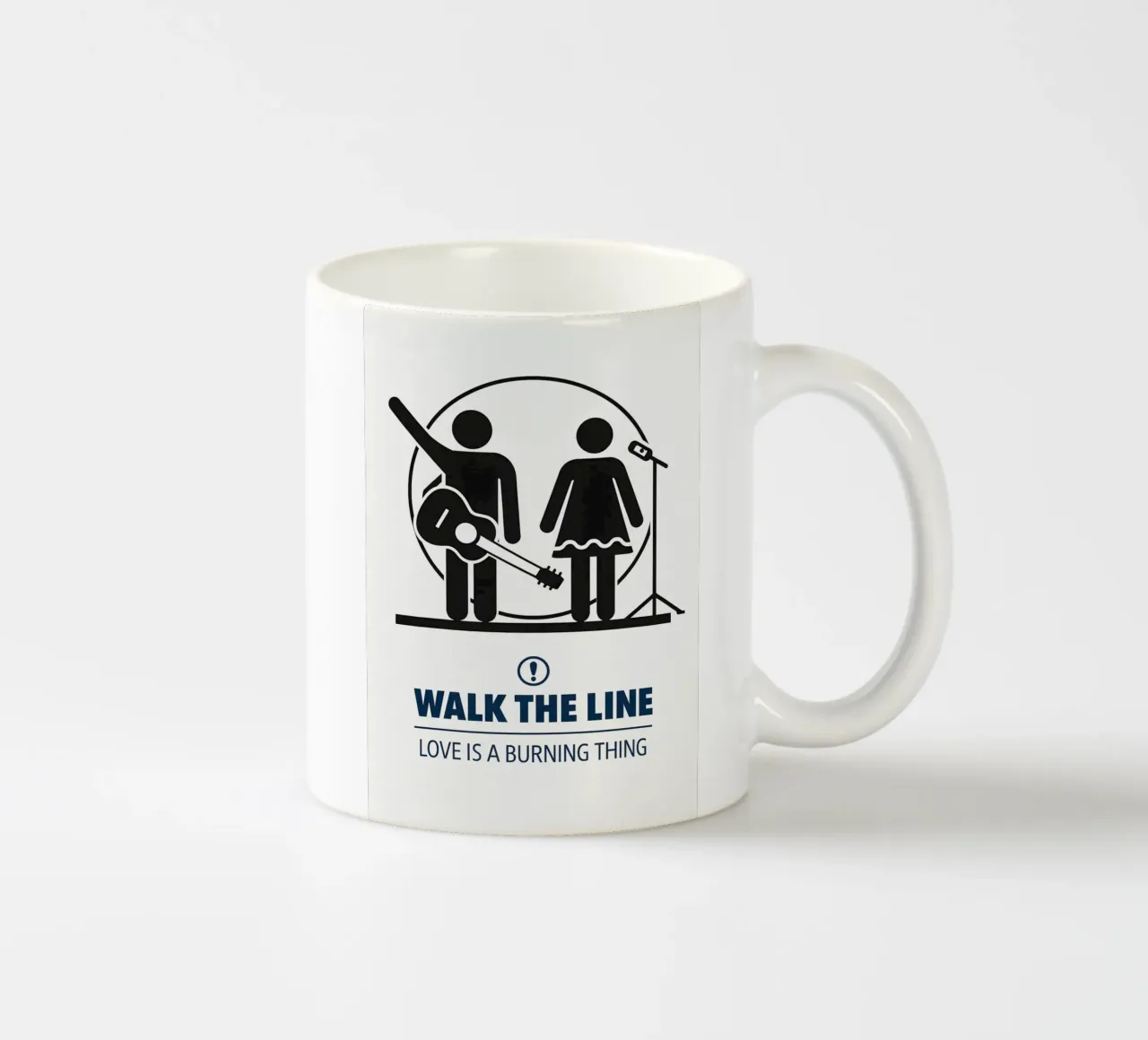 Walk The Line Print Keramik Tasse von MoviesArt