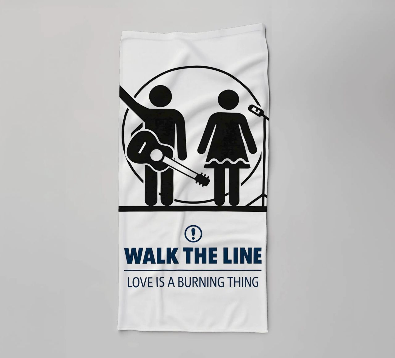 Walk The Line Print asciugamano da bagno da MoviesArt