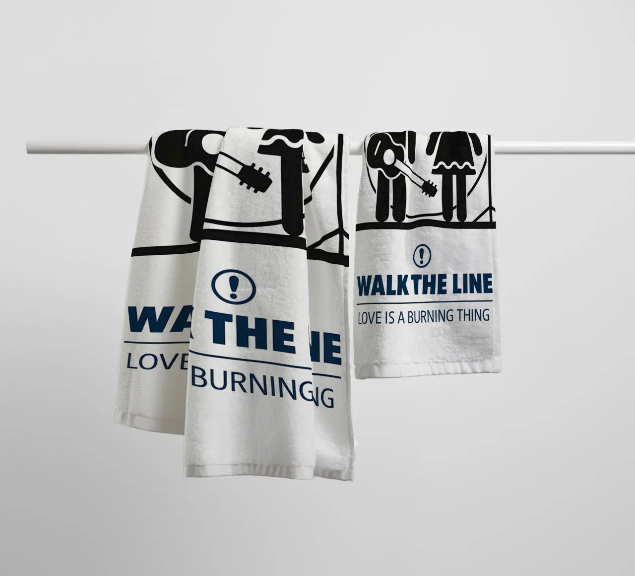 Walk The Line Print toalla de baño de MoviesArt