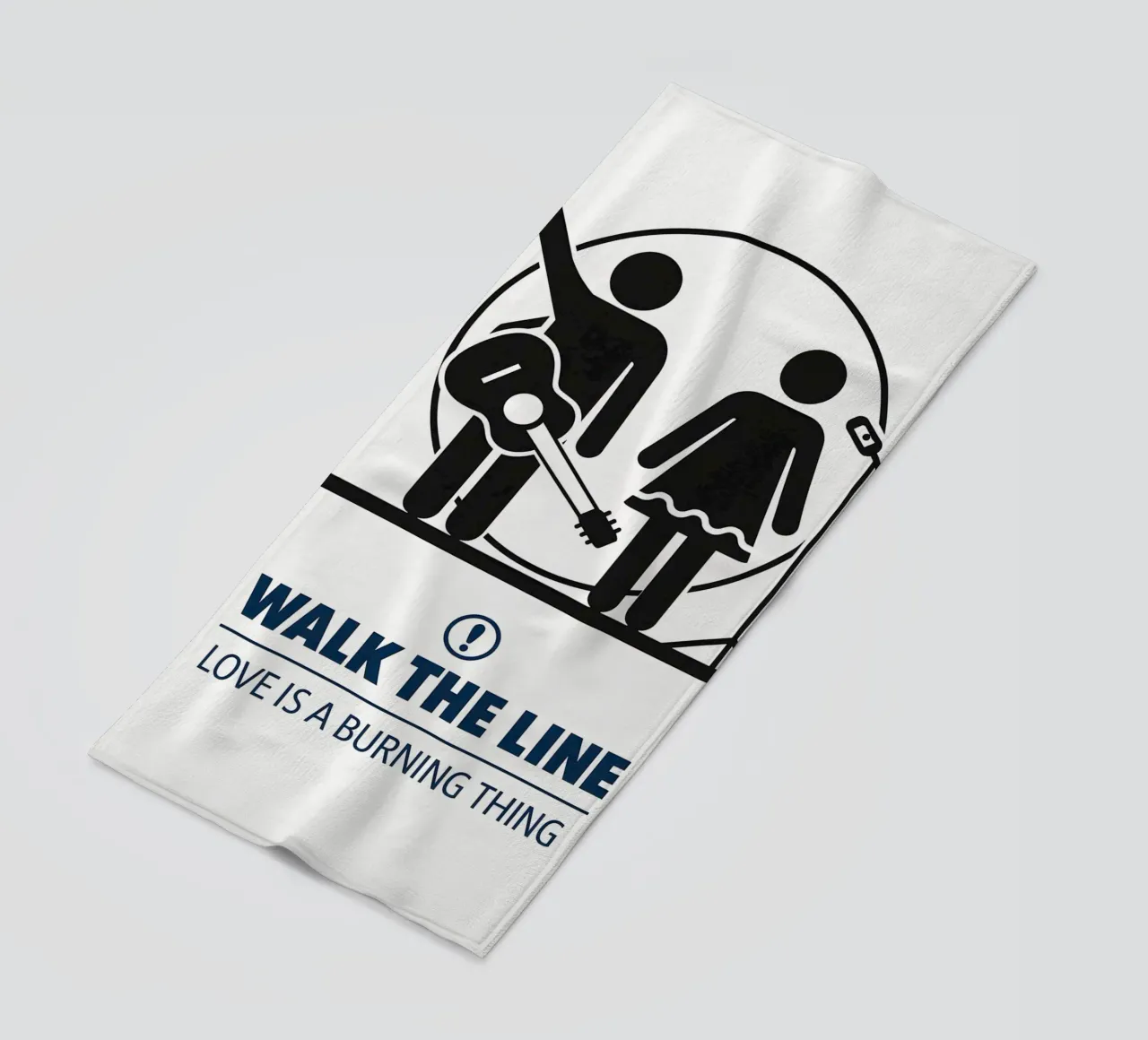 Walk The Line Print toalla de playa de MoviesArt