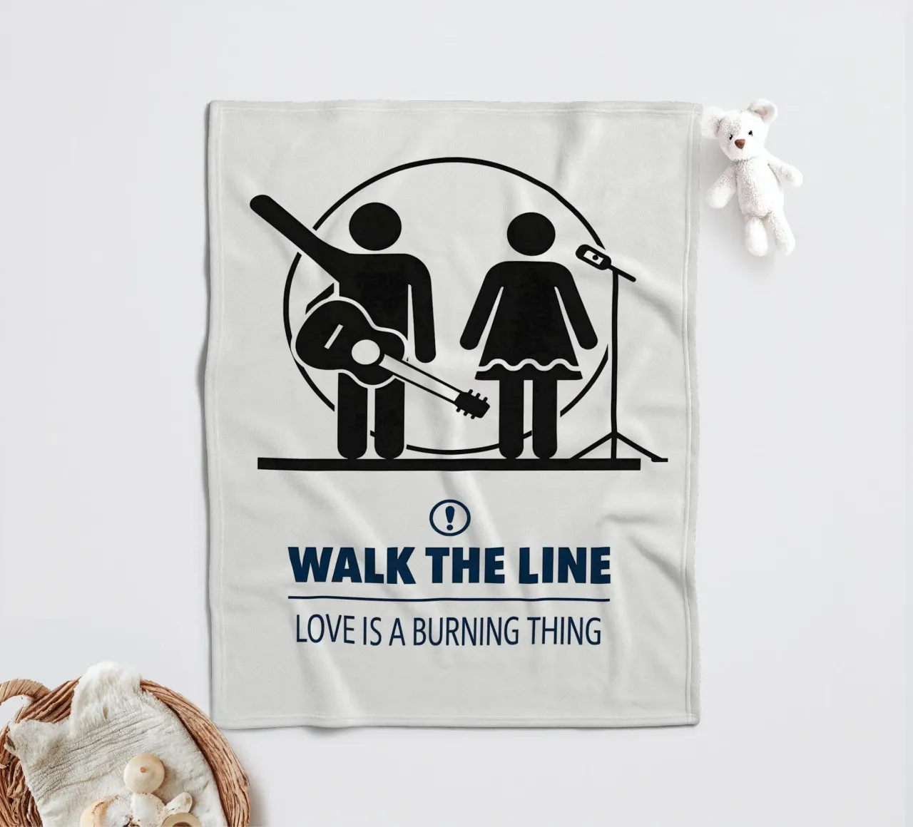 Walk The Line Print manta de franela de MoviesArt