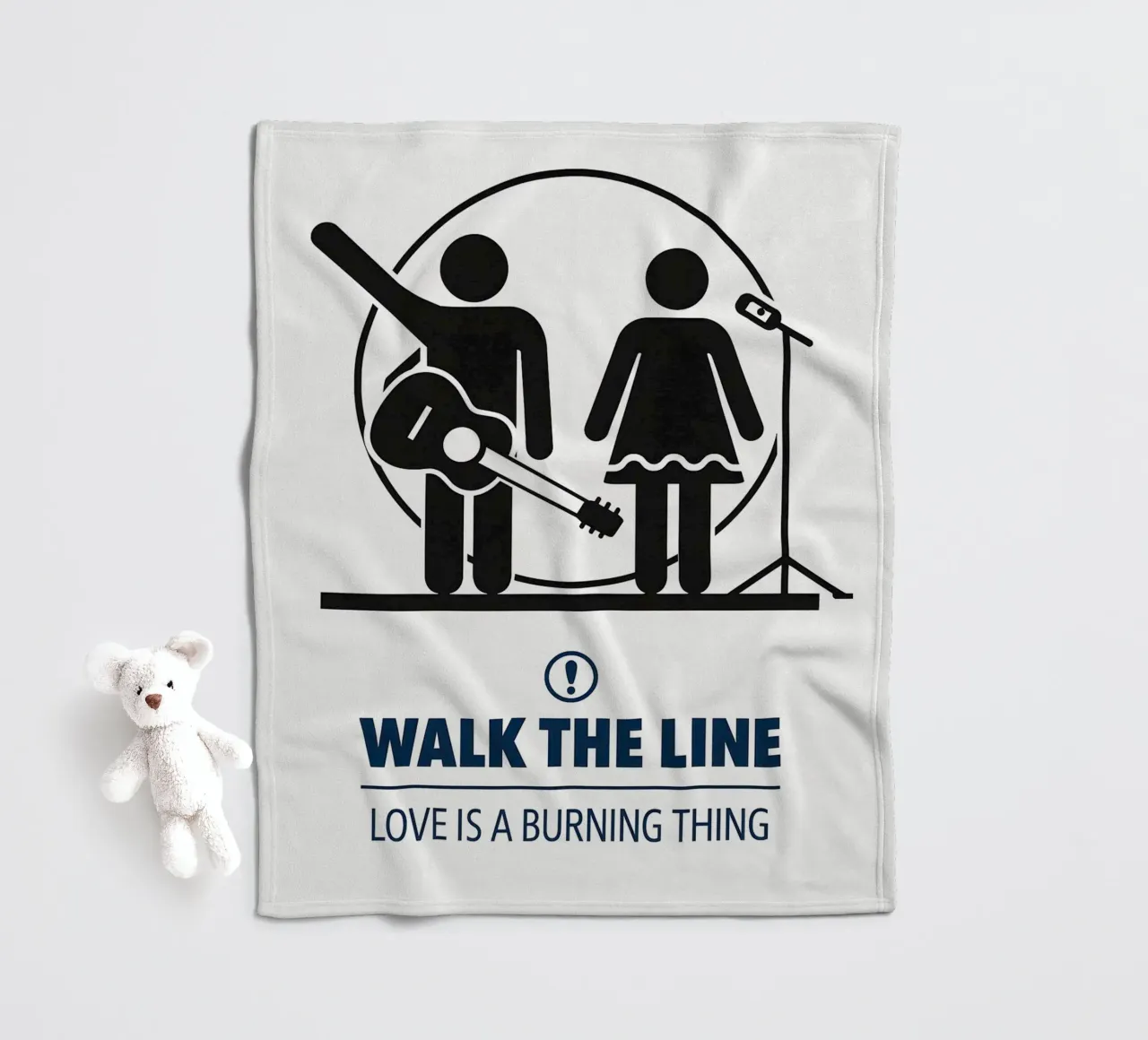 Walk The Line Print manta de franela de MoviesArt