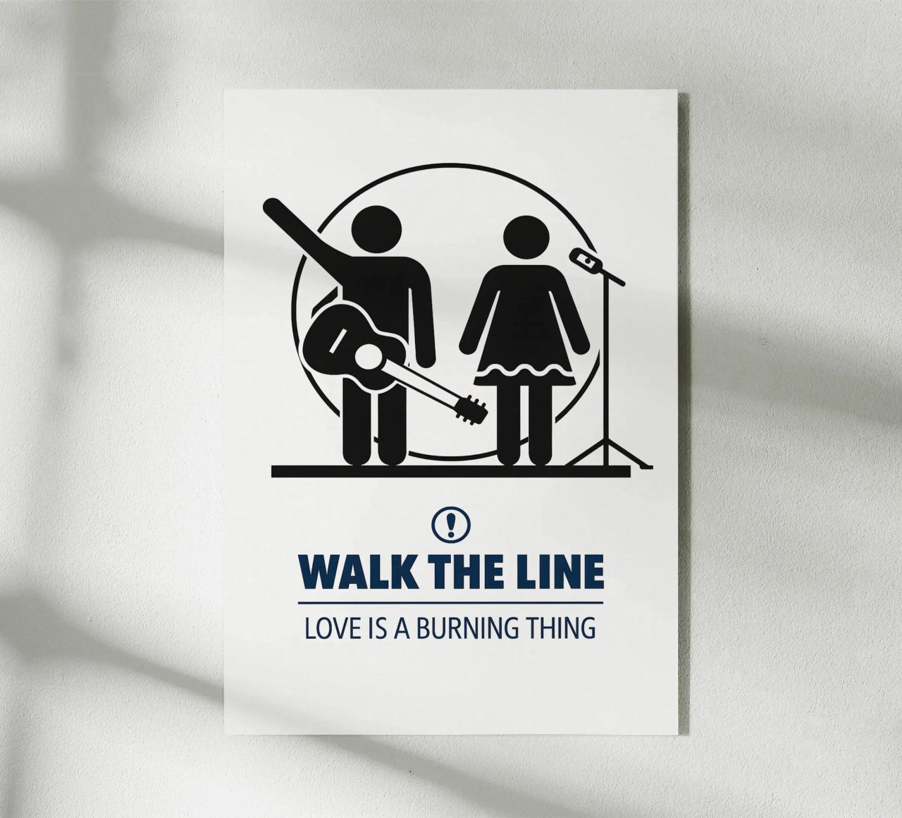 Walk The Line Print plexiglass da MoviesArt