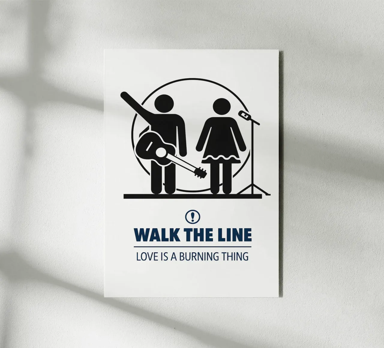 Walk The Line Print alluminio dibond da MoviesArt