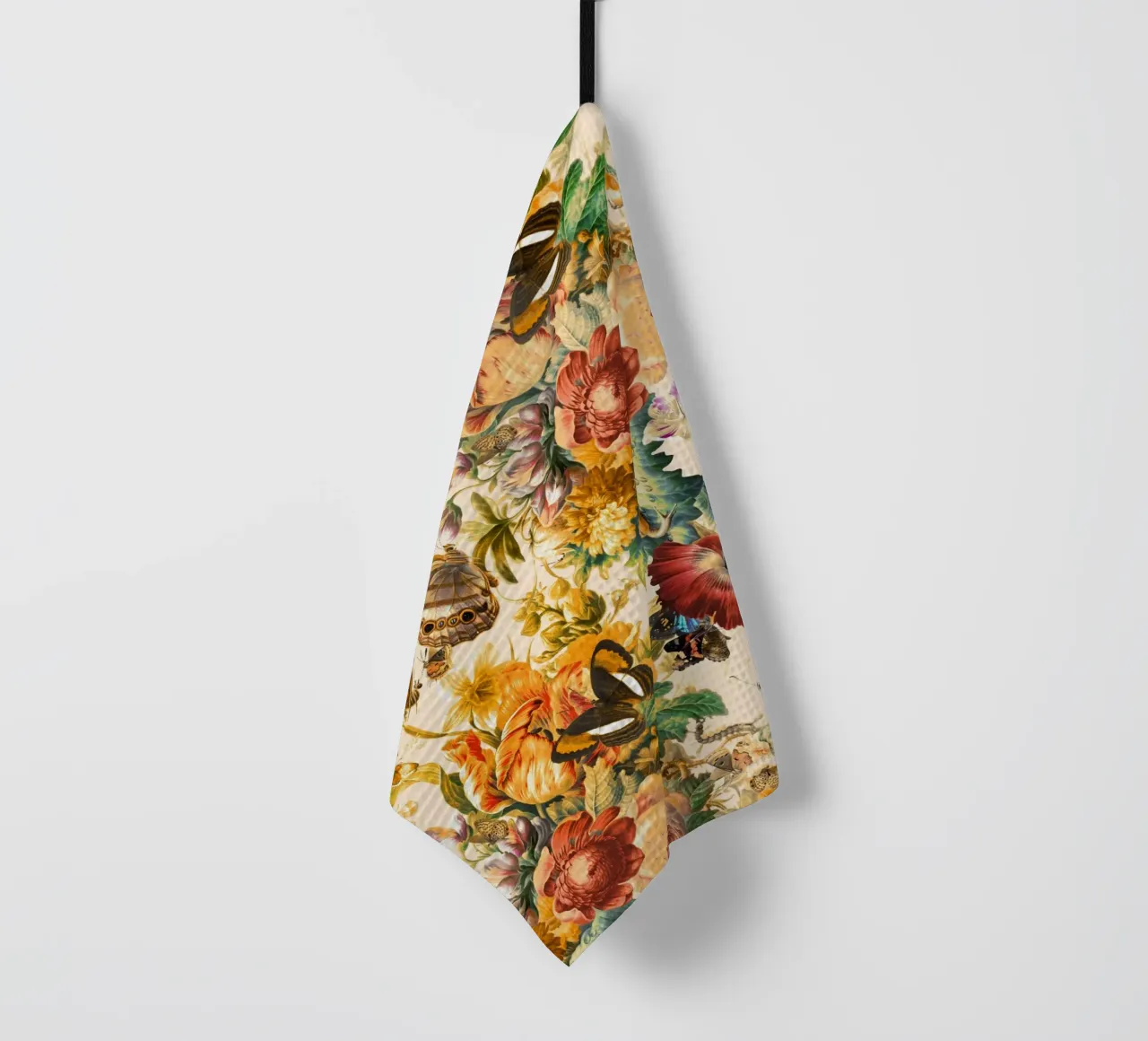 Butterfly and Floral Pattern canovaccio da cucina da burcukorkmazyurek