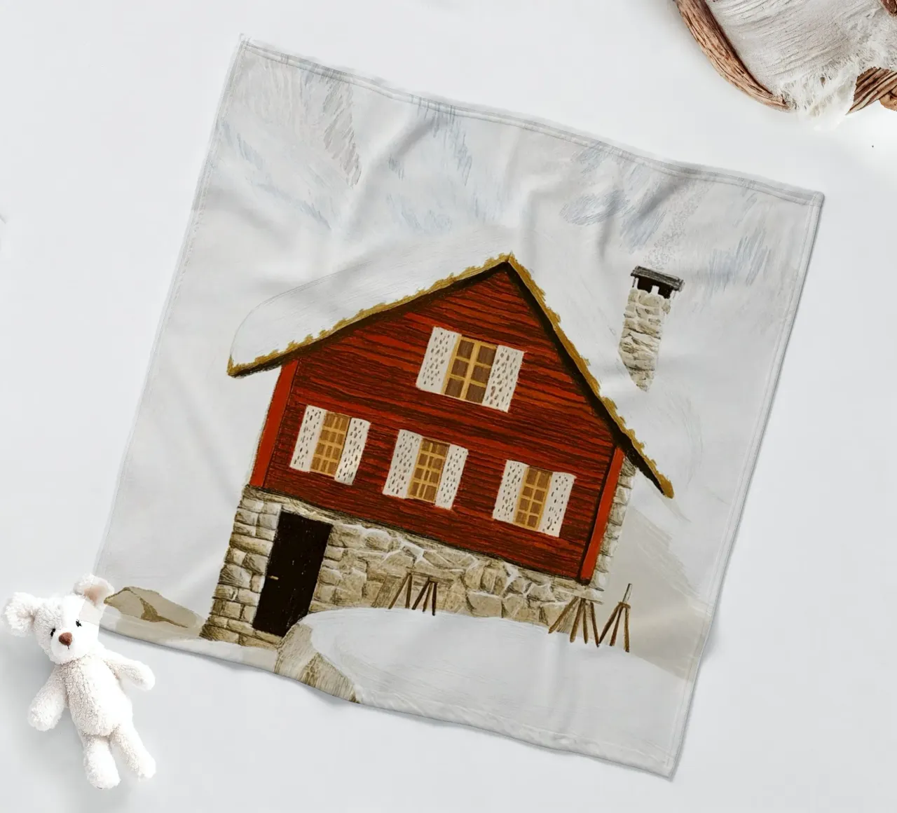 Rifugio in inverno coperta in pile da Curious Canvas