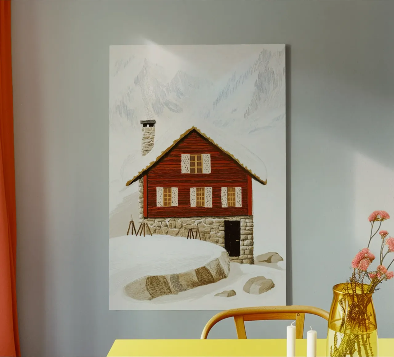 Rifugio in inverno tela da Curious Canvas