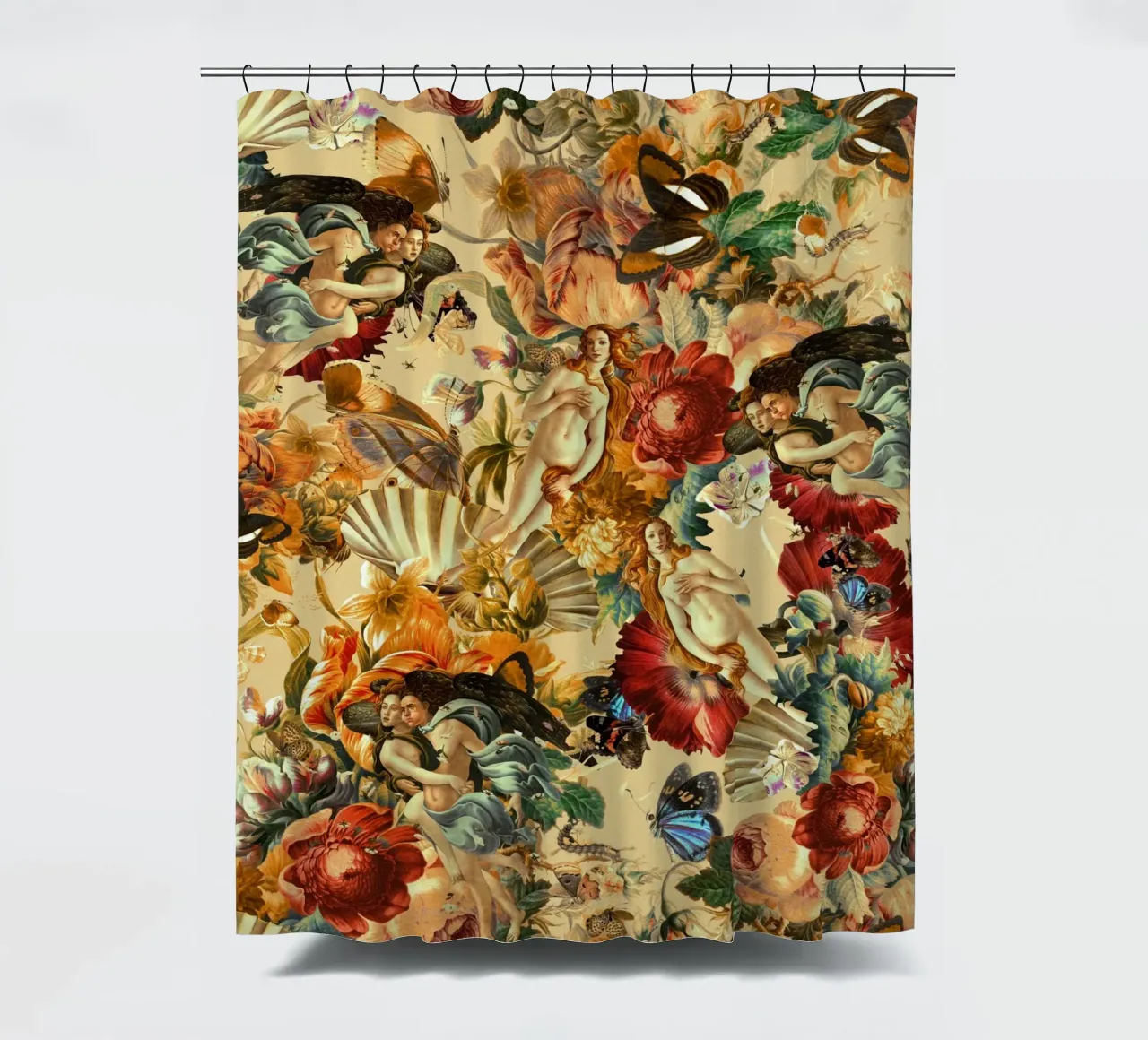 Venus and Floral Pattern tenda da doccia da burcukorkmazyurek