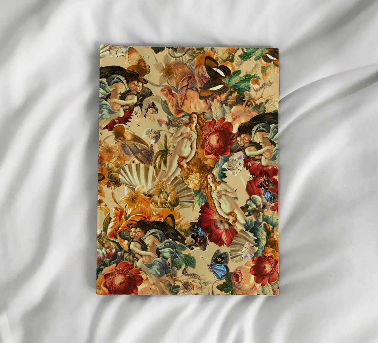 Venus and Floral Pattern notebook by burcukorkmazyurek