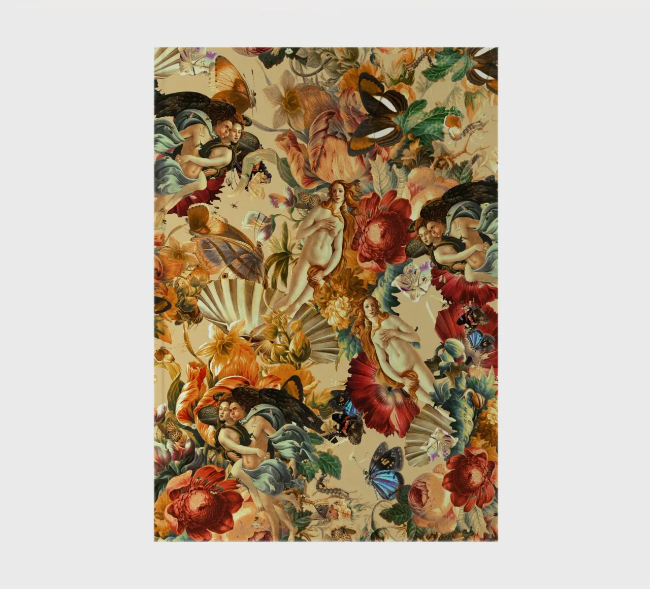 Venus and Floral Pattern notebook by burcukorkmazyurek