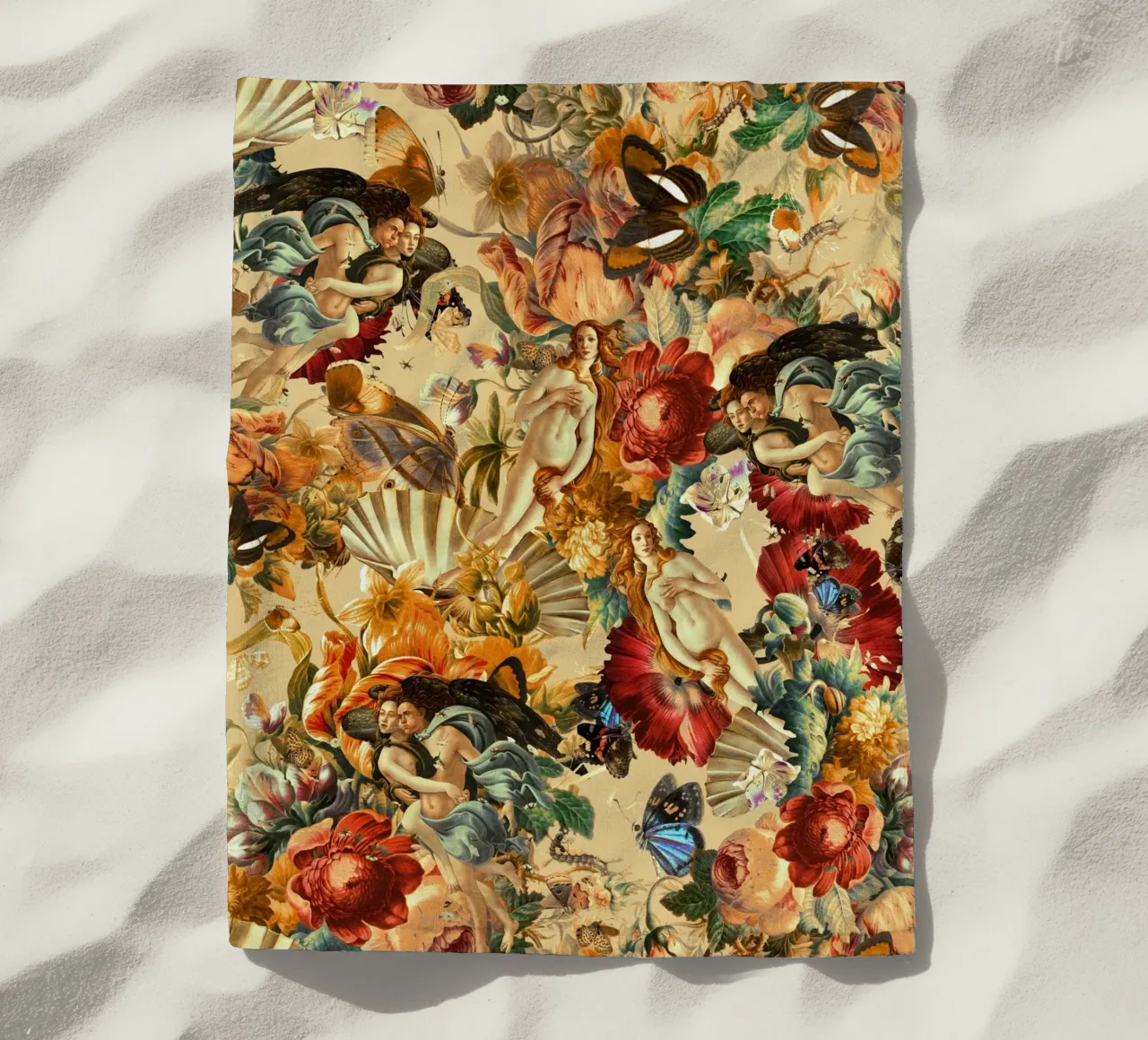 Venus and Floral Pattern telo mare da burcukorkmazyurek