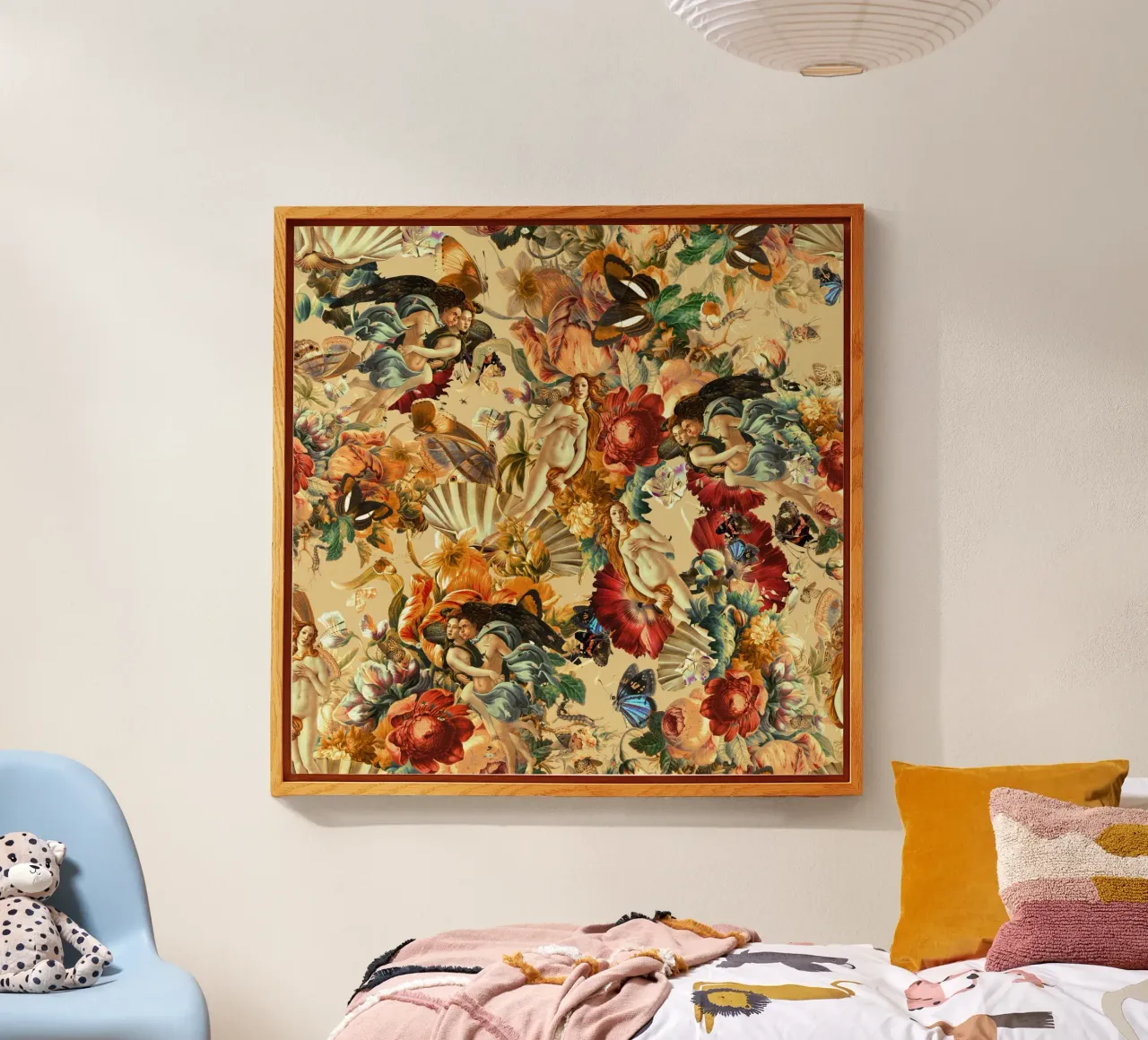Venus and Floral Pattern plexiglass da burcukorkmazyurek