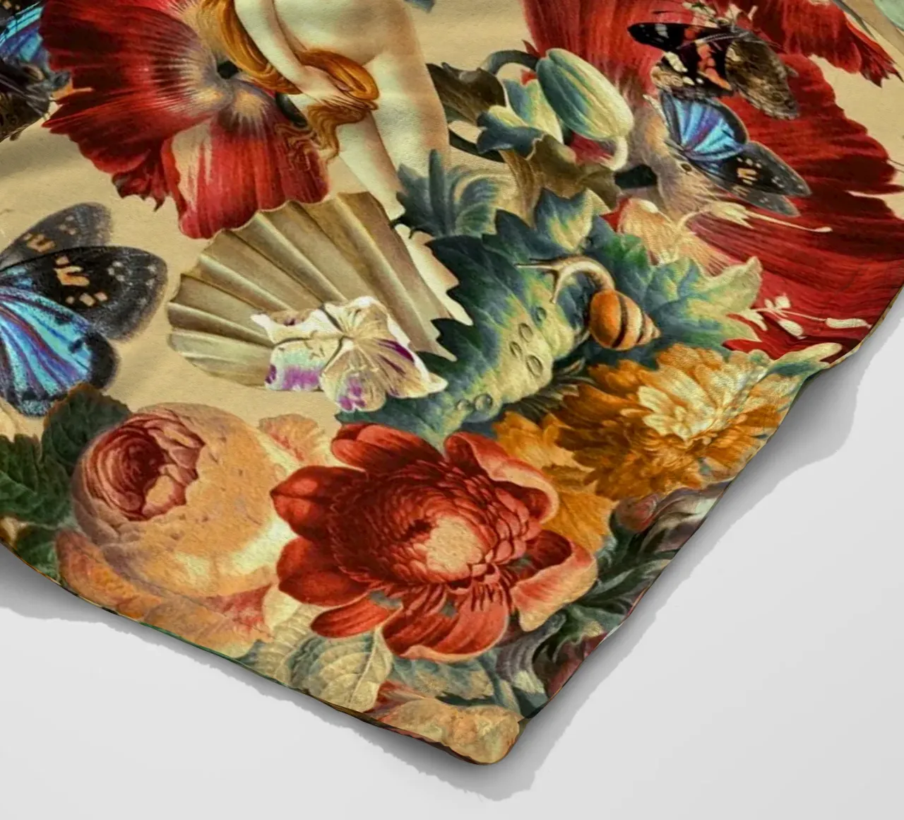 Venus and Floral Pattern coperta in pile da burcukorkmazyurek