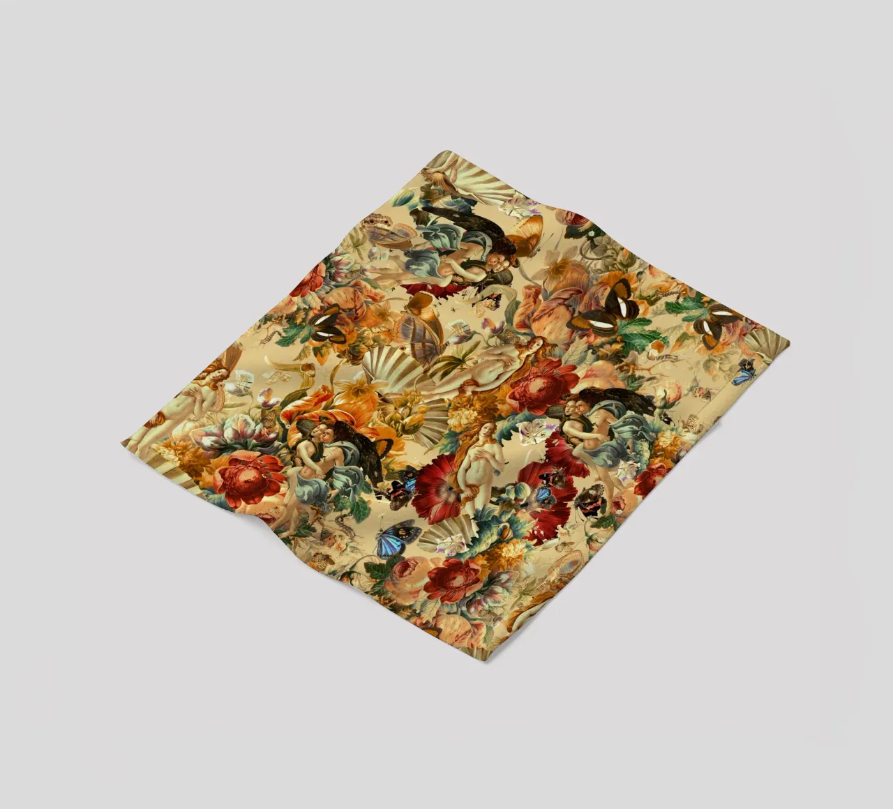 Venus and Floral Pattern coperta in pile da burcukorkmazyurek