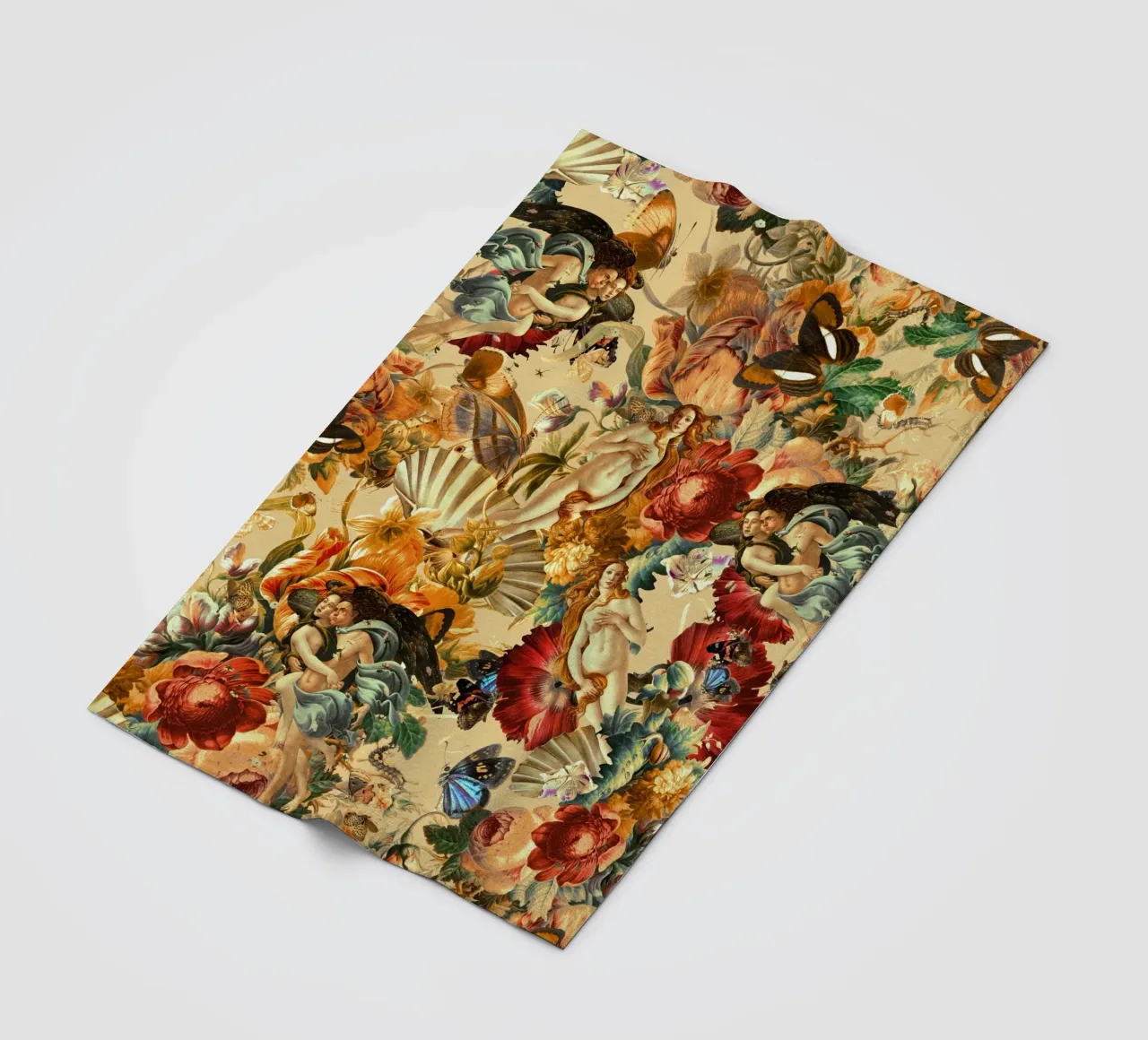 Venus and Floral Pattern coperta in pile da burcukorkmazyurek
