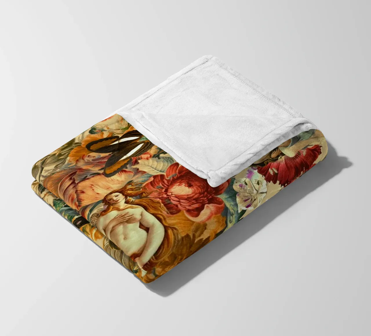 Venus and Floral Pattern coperta in pile da burcukorkmazyurek