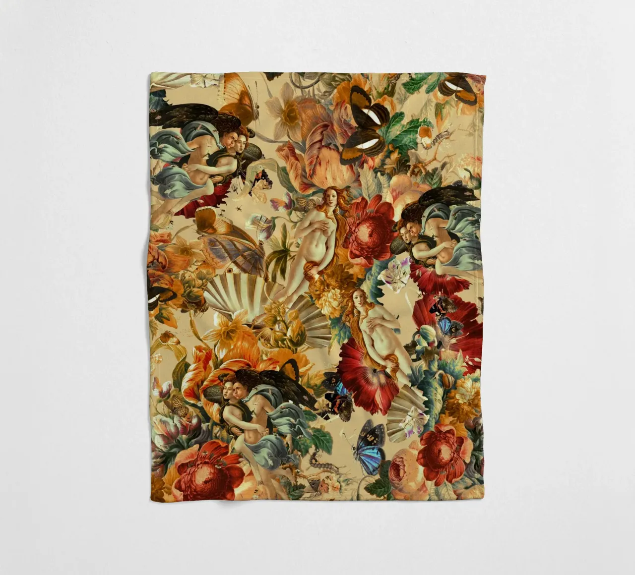 Venus and Floral Pattern coperta in pile da burcukorkmazyurek