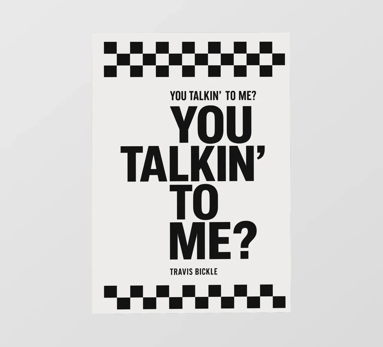 You Talkin' To Me Print pellicola backlit da MoviesArt