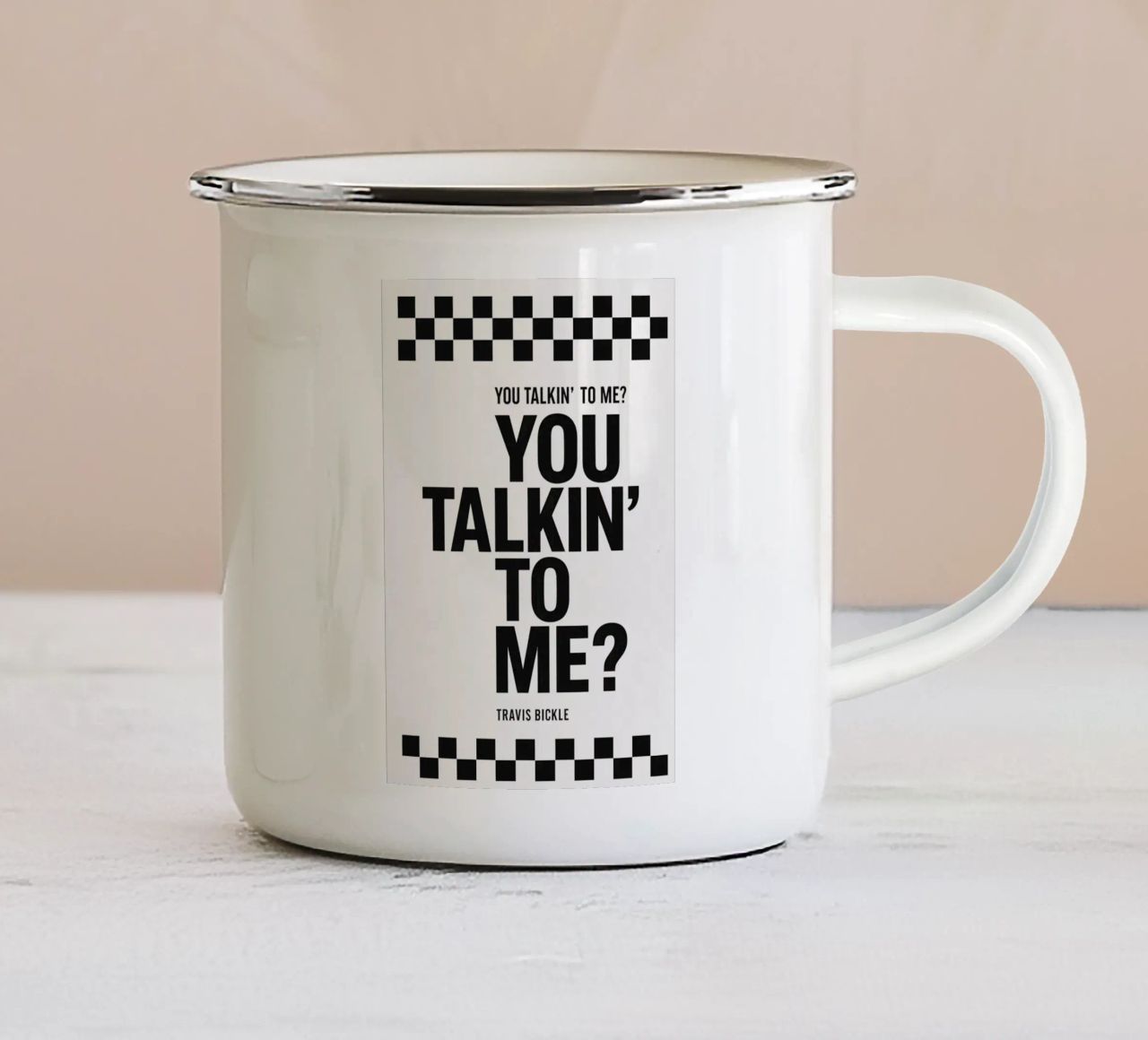You Talkin' To Me Print tazza in smalto da MoviesArt