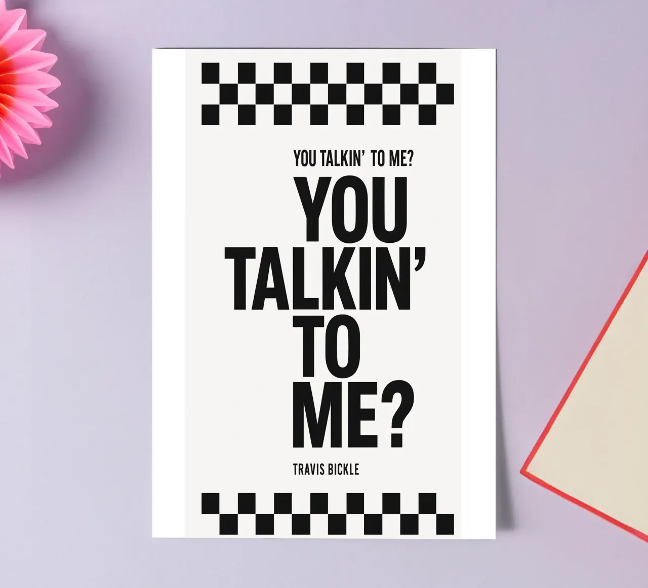 You Talkin' To Me Print Stickerbogen von MoviesArt