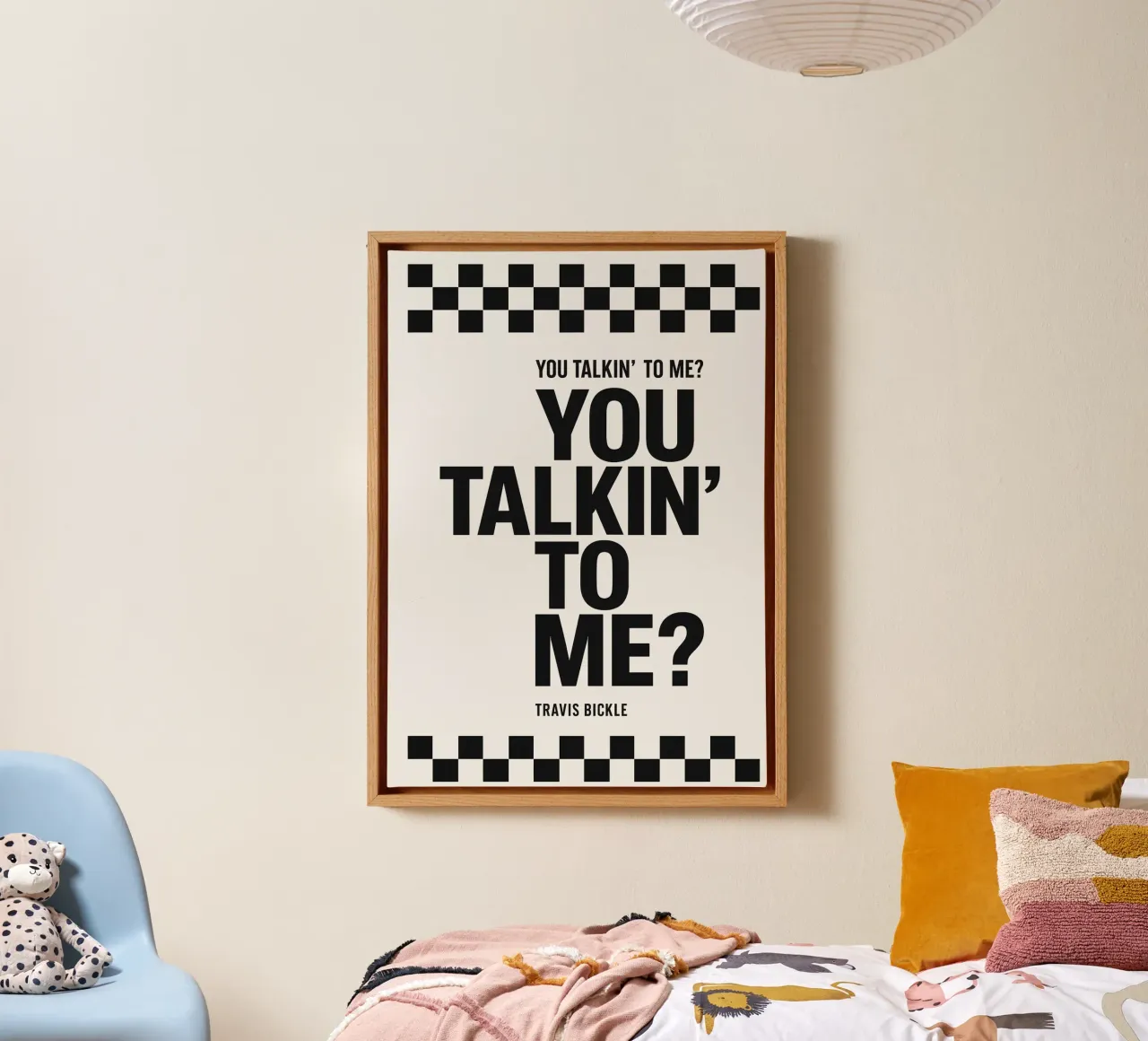 You Talkin' To Me Print tela con Cornice a cassetta da MoviesArt
